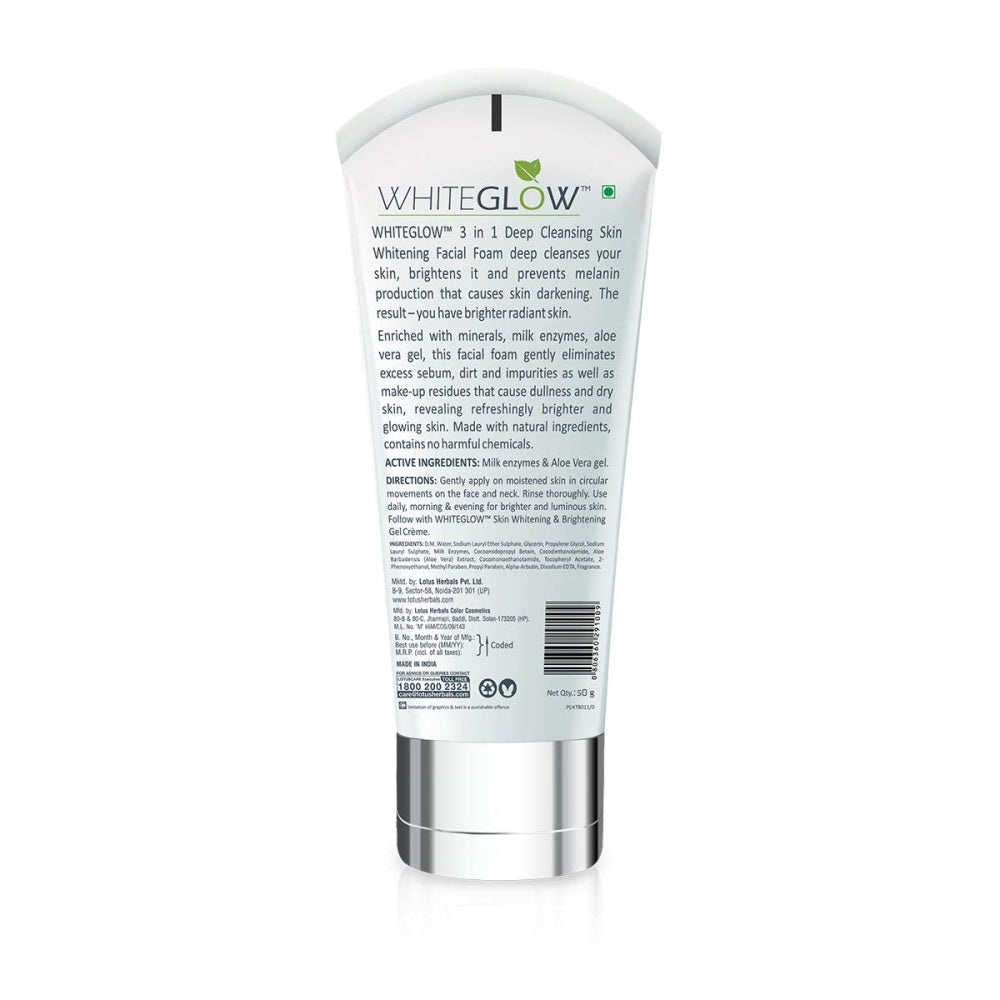 Lotus Herbals White Glow 3 in 1 Deep Cleansing Facial Foam