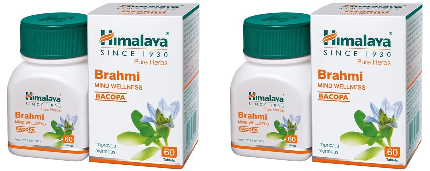 Himalaya Wellness Pure Herbs Brahmi Mind Wellness |Improves Alertness | Pack Of 60 Tablet