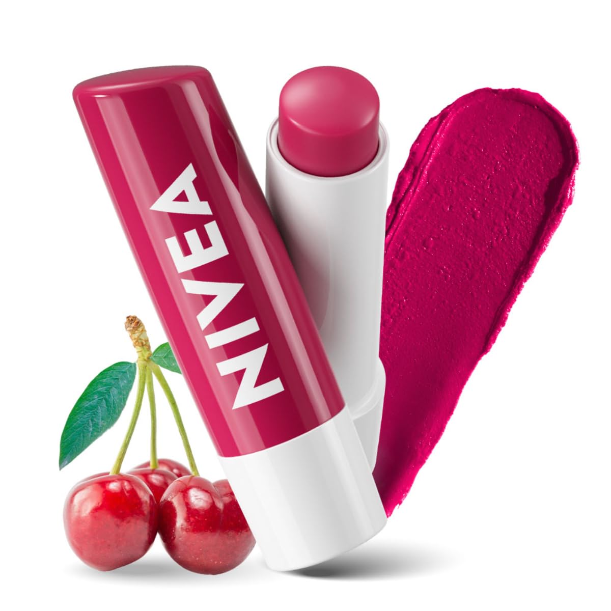NIVEA Lip Balm, Fruity Berry Shine, 4.8gm, Purple