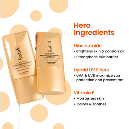 Foxtale SPF 50 Tinted Sunscreen with Niacinamide & Vitamin E 50ml