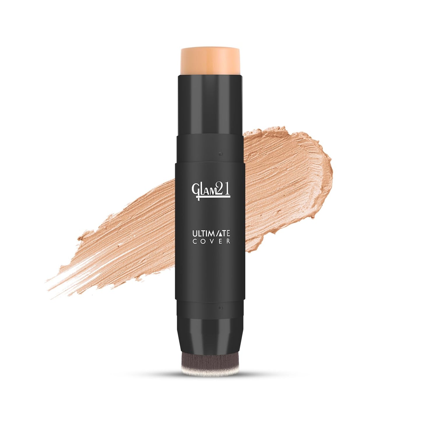 Glam21 Foundation Stick with Brush, Waterproof Matte Finish, 8g Vanilla Twist