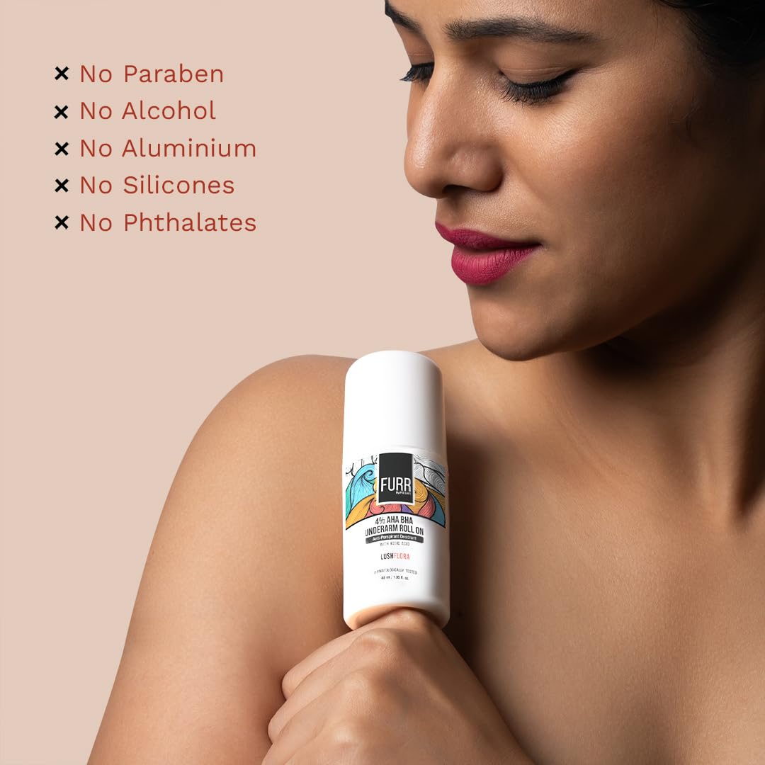 FURR Luxury Underarm Roll-On 40ml with AHA BHA & Kojic Acid