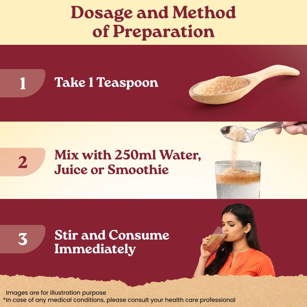 A TATA Product- Organic India Sat Isabgol Pre & Probiotic Fibre Powder Cinnamon, 100g