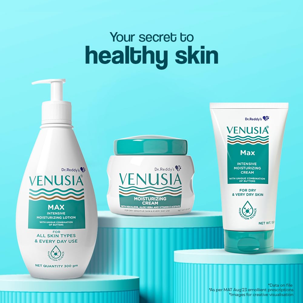 Venusia Max Luxury Moisturizing Lotion for Dry Skin, 300g