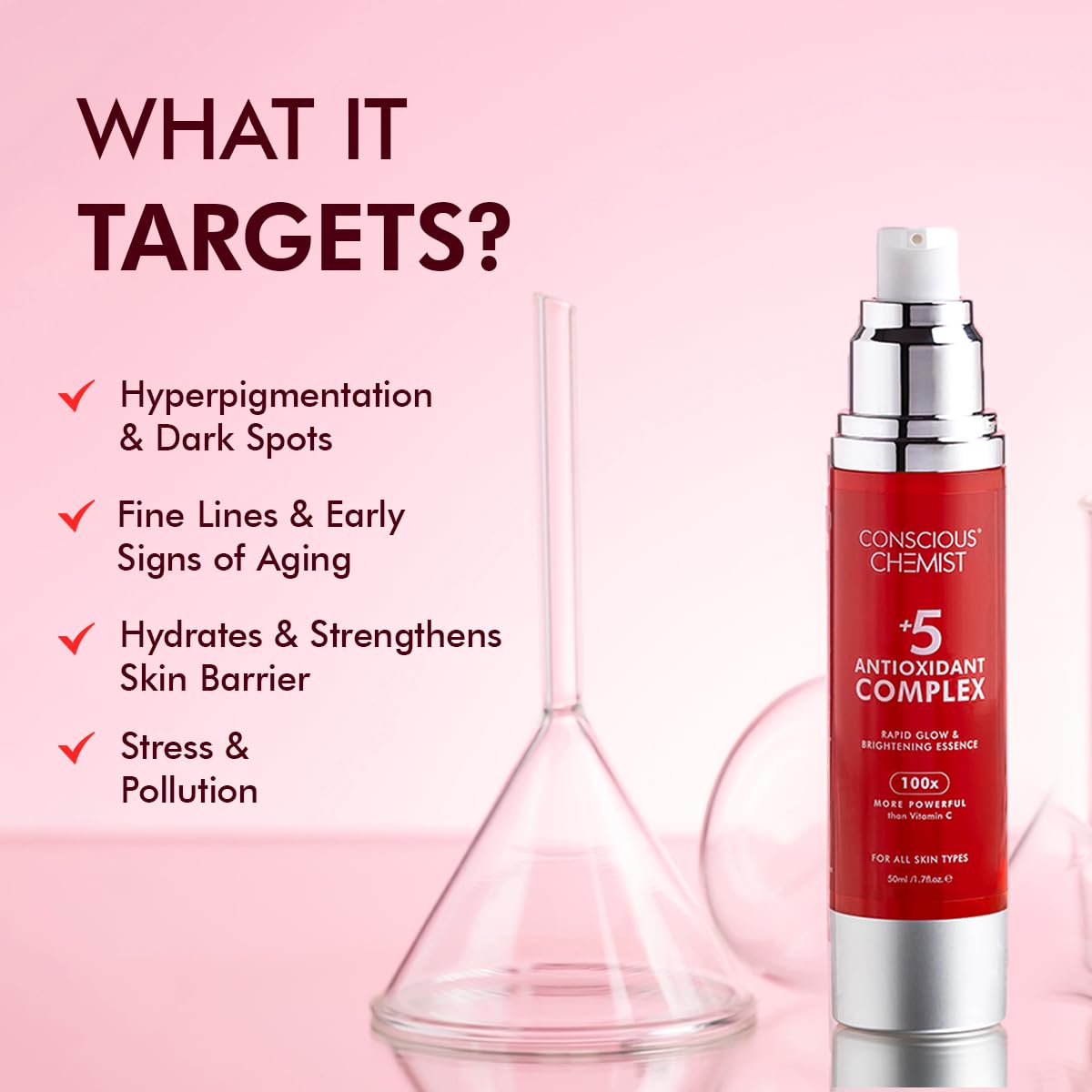 Conscious Chemist Radiant Glow Serum with Antioxidants & Retinol 50ml
