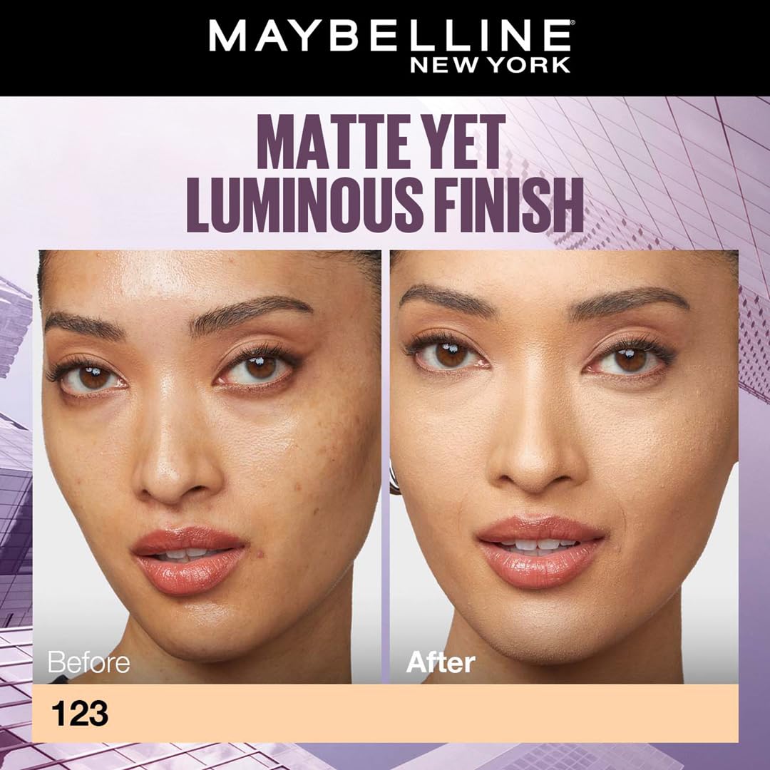 Maybelline New York Super Stay Lumi Matte Liquid Foundation, 30 HR Long Lasting yet Lightweight, 228, 35ml