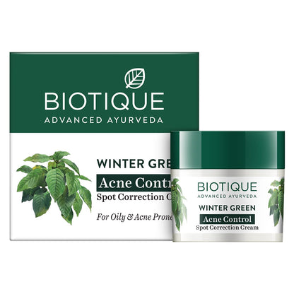 Biotique Winter Green Acne Spot Cream 15g - Luxury Blemish Control