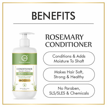 Nuerma Science Keratin Repair Rosemary Hair Conditioner for Softer, Longer & Healthier Hair
