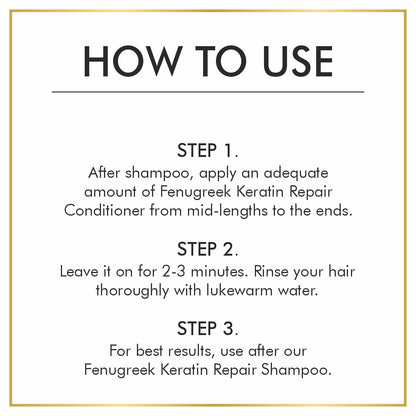 Nuerma Science Keratin Repair Fenugreek Hair Conditioner for Stronger, Thicker & Non-Frizzy Hair