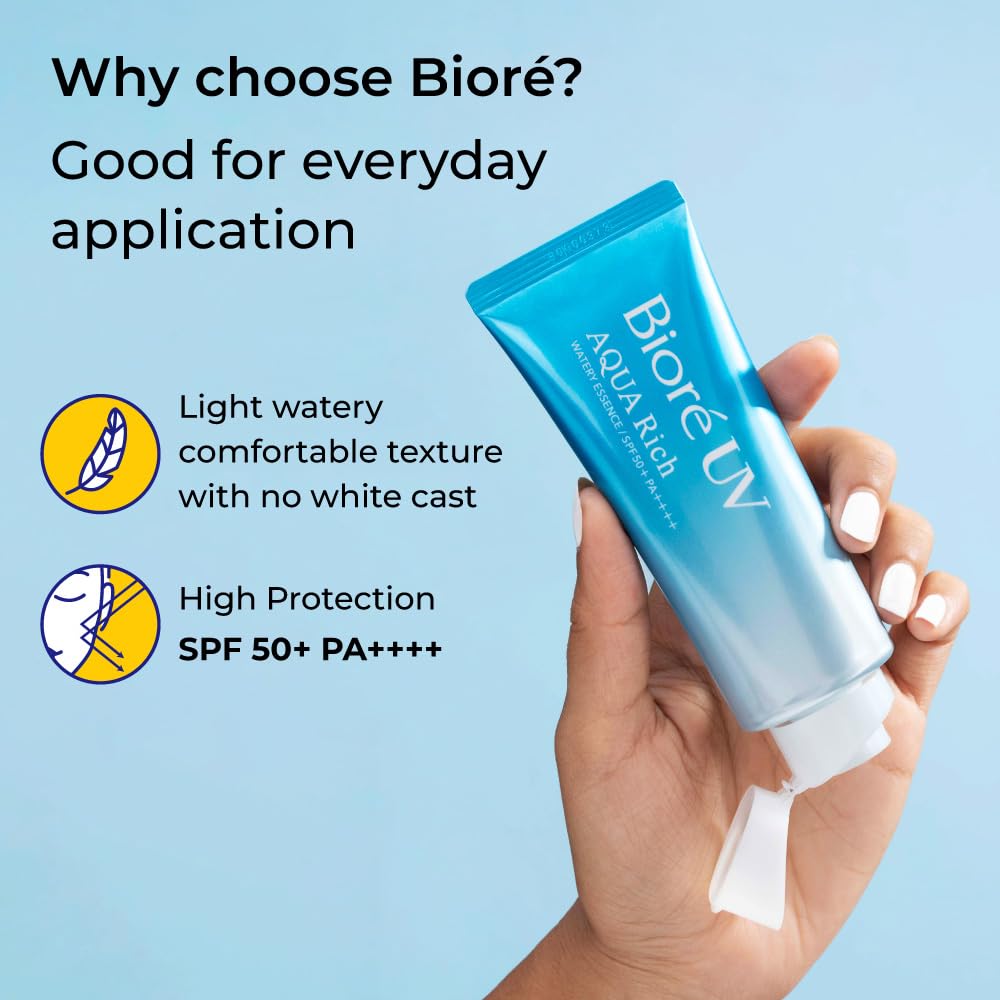 Bioré UV Aqua Rich Watery Essence SPF50+ PA++++ Sunscreen 70g, All