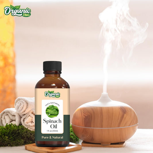 Organic Zing Spinach (Spinacia Oleracea) Oil | Pure & Natural Essential Oil for Aroma, Diffusers, Skincare & Haircare
