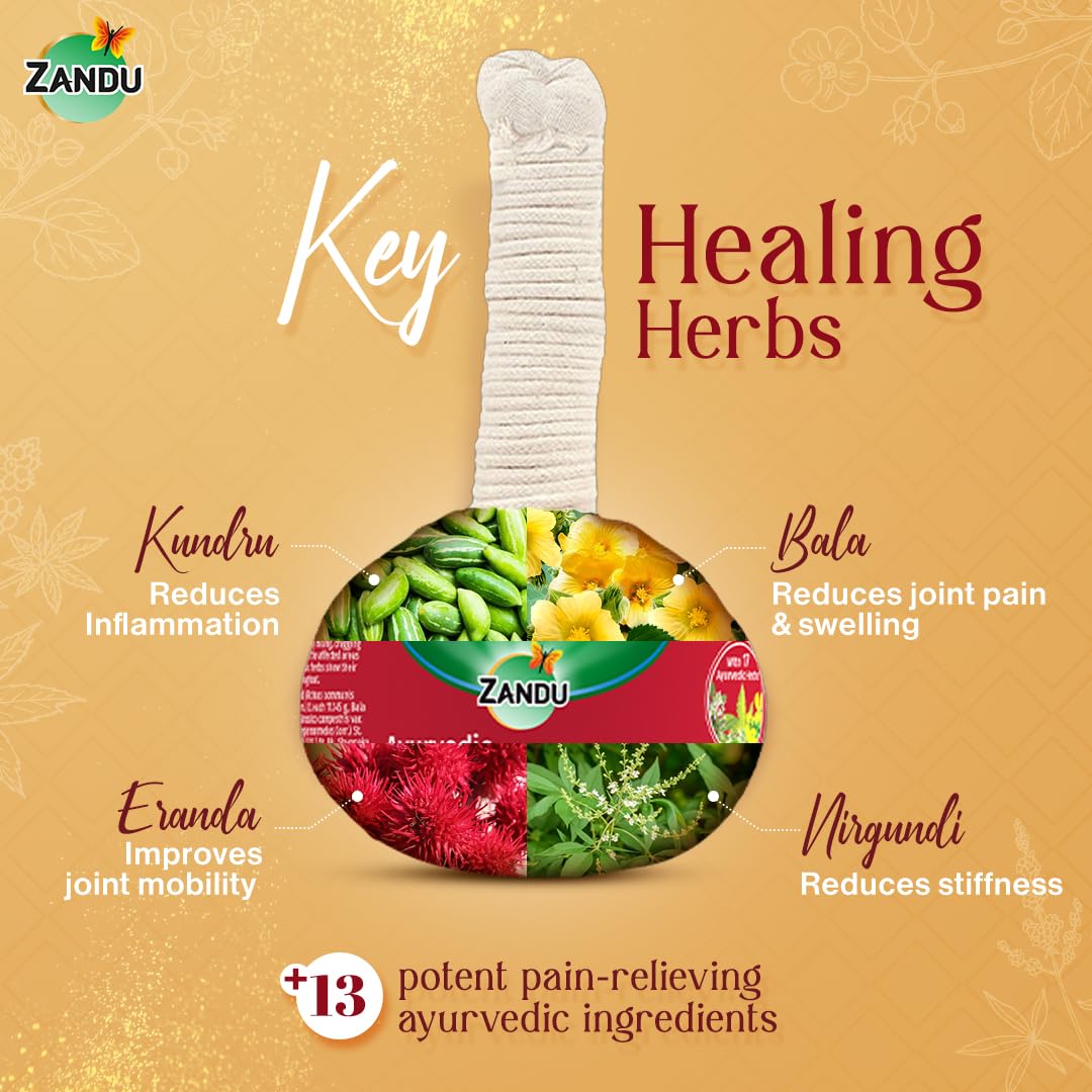 Zandu Ayurvedic Pain Relief Potli 180g – Herbal Massage for Joint & Muscle Pain