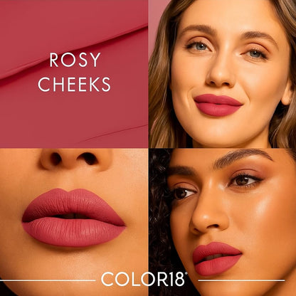 Color 18® Liquid Lipstick Set of 12 | Long Lasting Matte, Smudge-Proof & Waterproof Lip Colors | Bold & Vibrant Shades for All Occasions (Pack of 12)