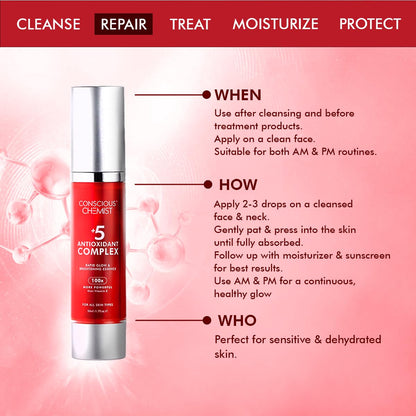 Conscious Chemist Radiant Glow Serum with Antioxidants & Retinol 50ml