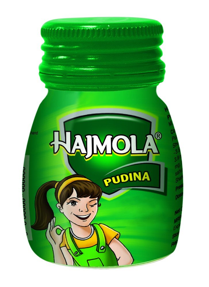 Dabur Hajmola : 100% Ayurvedic Tasty Digestive Tablets for Improved Digestion and Relief from flatulence , Pudina flavour-120 tabs