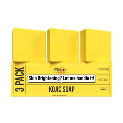 GHAR SOAPS Kojic Acid Brightening Soap Duo for All Skin Types
