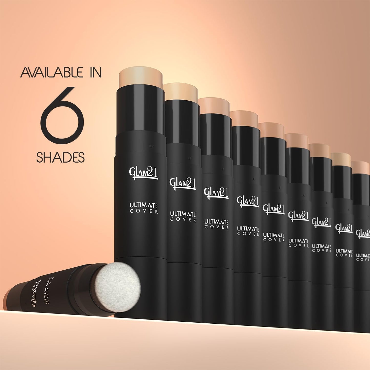 Glam21 Foundation Stick with Brush, Waterproof Matte Finish, 8g Vanilla Twist