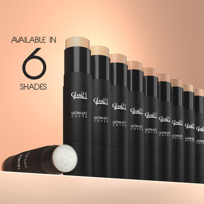 Glam21 Foundation Stick with Brush, Waterproof Matte Finish, 8g Vanilla Twist