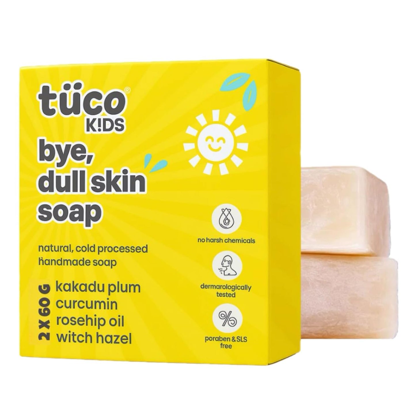 Tuco Kids Soap 6-Pack with Turmeric, Shea & Coconut, Paraben-Free, Ages 2-15