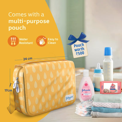 Johnson's Baby Gift Pack with Travel Kit - Newborn Essentials, 10 Items