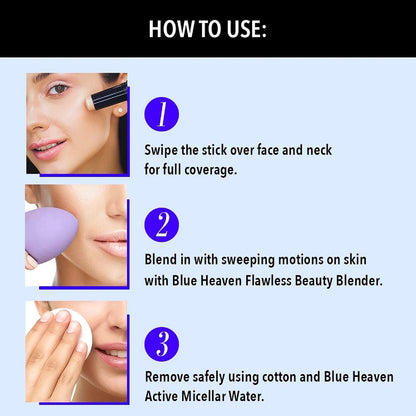 Blue Heaven HD Makeup Stick Honey 10g Full-Coverage Natural Finish