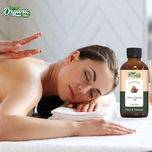 Organic Zing Horse Chestnut (Aesculus hippocastanum) Oil | Pure & Natural Essential Oil for Skincare, Hair Care & Massage