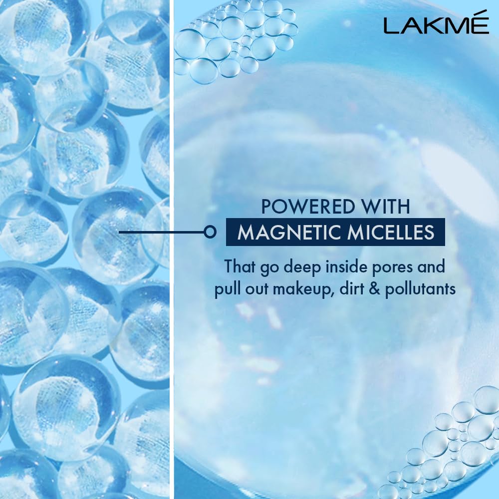 Lakme Micellar Water: Hydrating & Soothing Face Cleanser | Gentle Makeup Remover, Micellar Cleansing Water 200ml