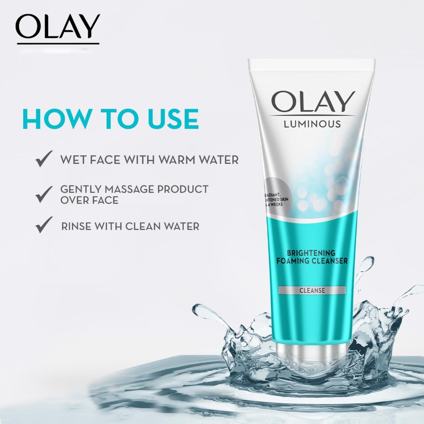 Olay Luminous Brightening Foaming Cleanser for Radiant Skin 100g