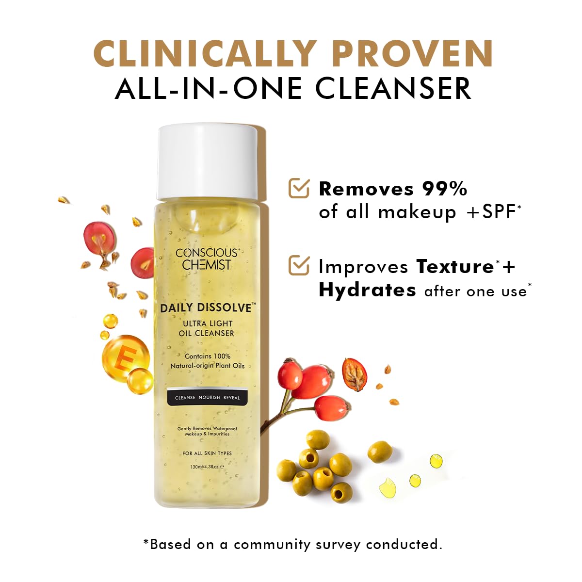 Conscious Chemist Makeup Remover Oil Cleanser 130 Ml