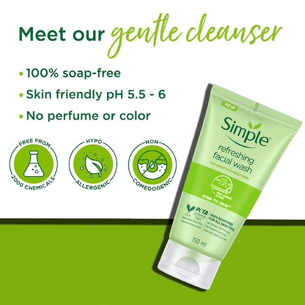 Simple Refreshing Face Wash for All Skin Types - 150ml
