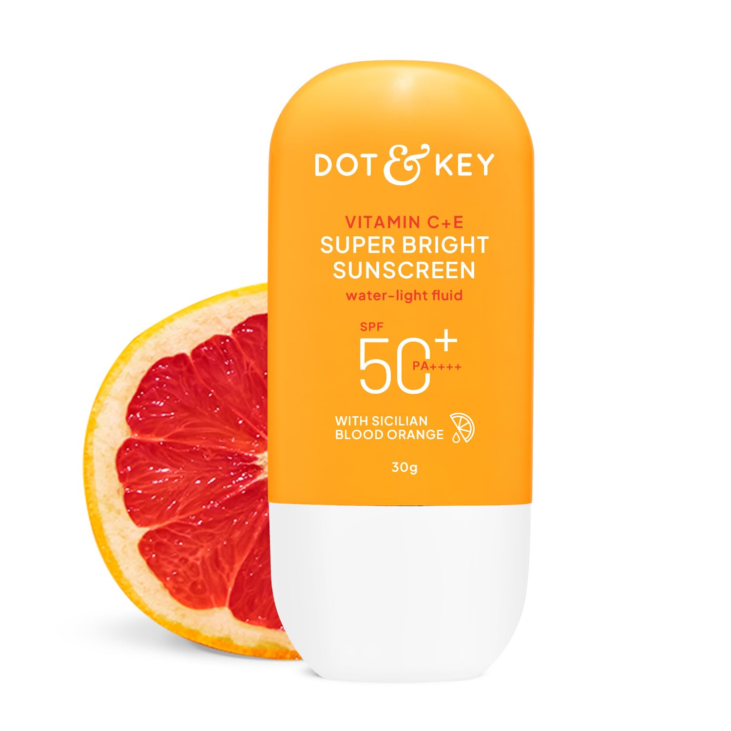DOT & KEY Vitamin C + E Super Bright Sunscreen Spf 50 In-Vivo Tested | Water-Light,UVA/UVB & Blue Light Protection|For Even Toned & Glowing Skin|With Liquid Spf 50+++| No White Cast | For All Skin Types| 50G,Pack Of 1