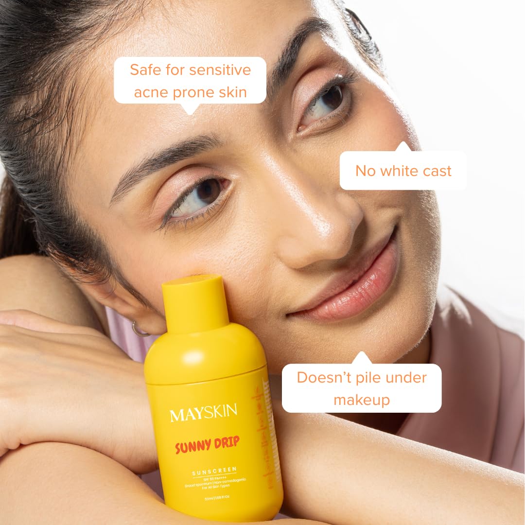 Mayskin SPF50 Sunscreen: Hydrating, Soothing, Broad Spectrum, 50ml