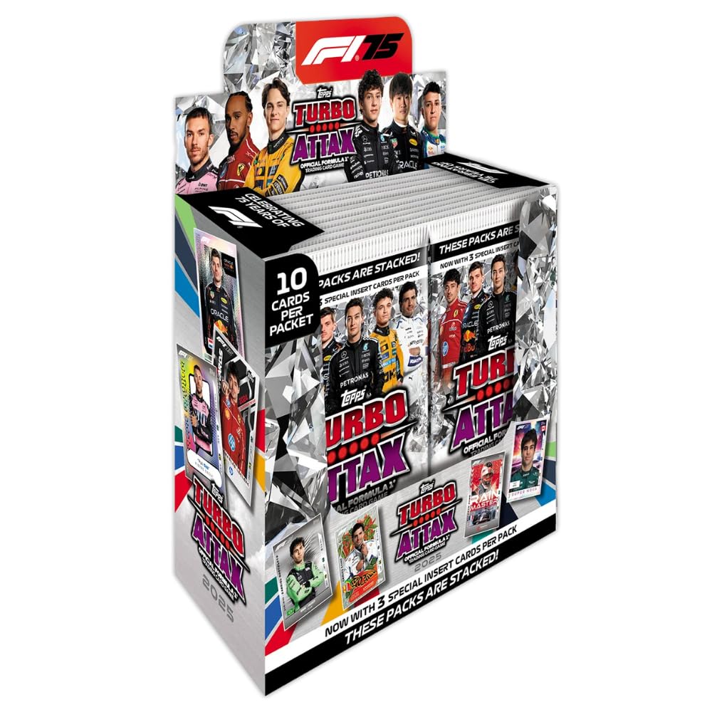 Topps Turbo Attax Formula 1 2025 Trading and Collectible Card Game (Mega Tin - Diamond Edition)