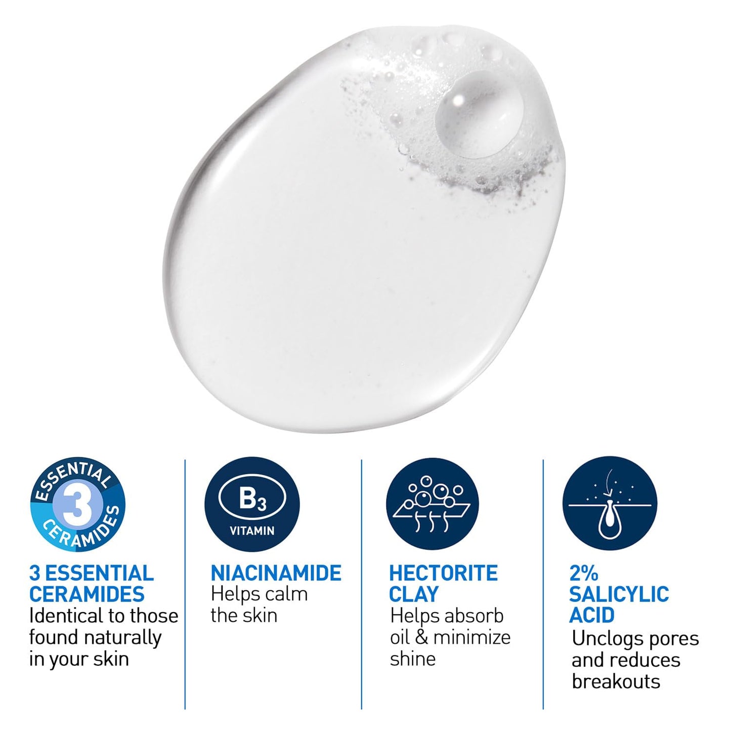 CeraVe Acne Control Cleanser 2% Salicylic Acid Niacinamide 236ml