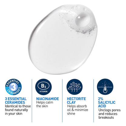 CeraVe Acne Control Cleanser 2% Salicylic Acid Niacinamide 236ml