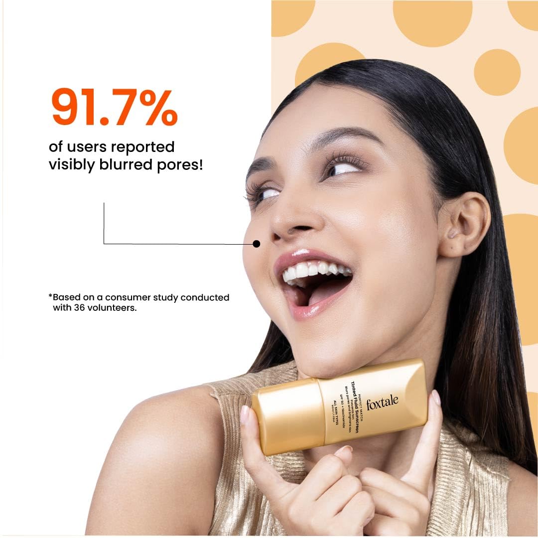 Foxtale SPF 50 Tinted Sunscreen with Niacinamide & Vitamin E 50ml