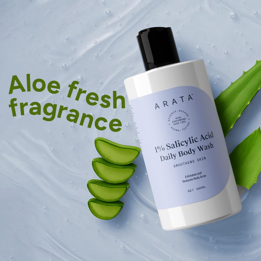 Arata Salicylic Acid Body Wash for Bacne & Bumpy Skin 300ml