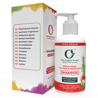The Organic Forest Apple Cider Vinegar, Tea Tree & Rosemary Shampoo