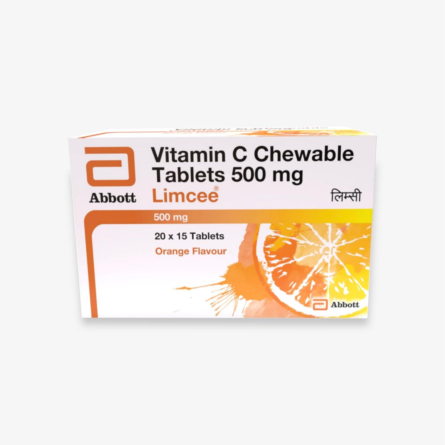 Limcee Vitamin C Chewables 500mg, Tangy Orange, 15 Tabs