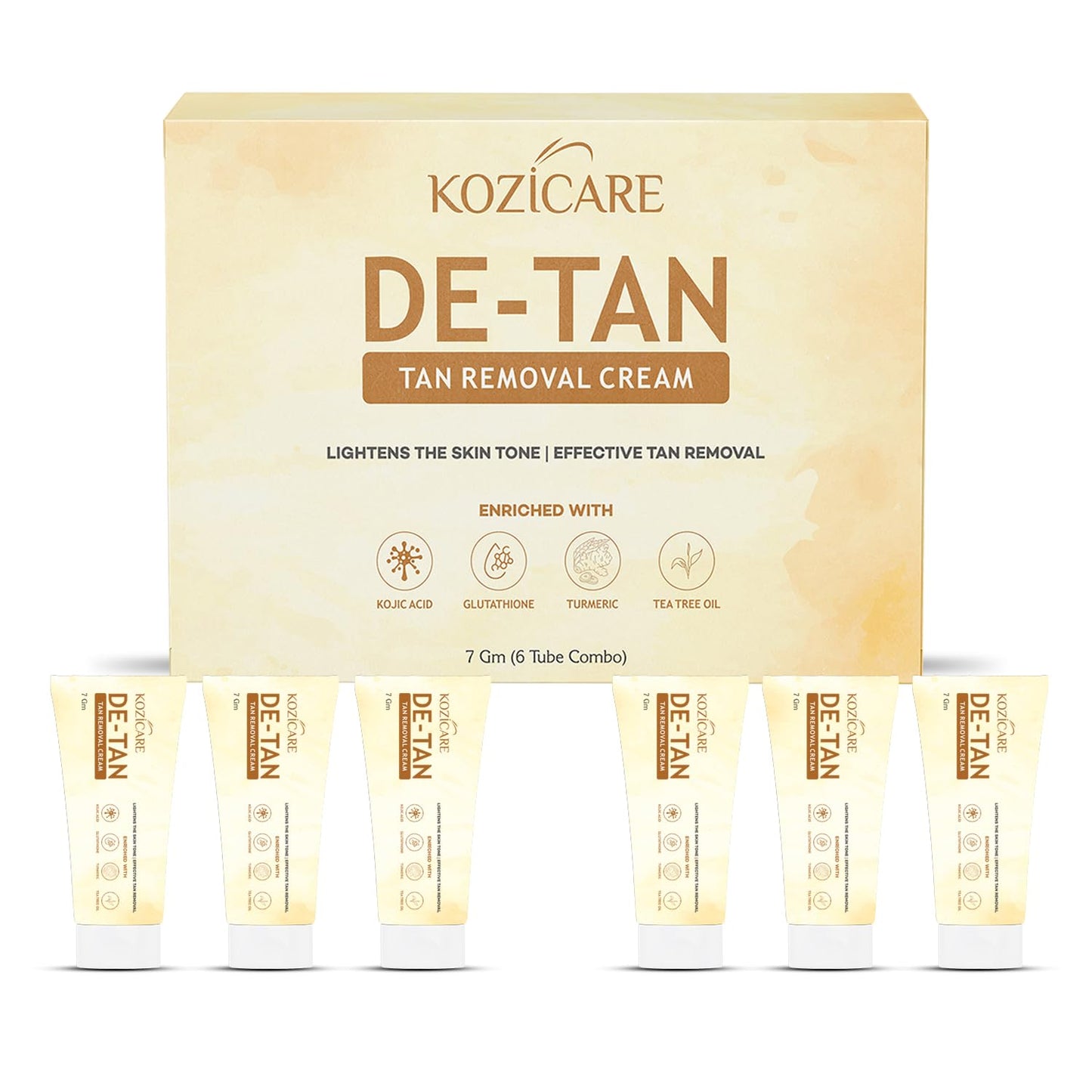 Kozicare Kojic Acid Cream | Glutathione | Saffron Face | Tan Removal | for Glowing Skin | Non-Greasy & Lightweight | for Men & Women - 15 g
