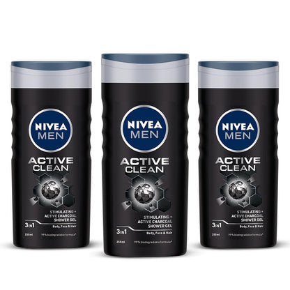 NIVEA MEN Active Clean Shower Gel,500 ml (Pack of 1)
