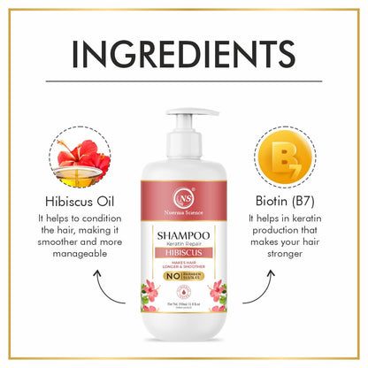 Nuerma Science Hibiscus Hair Shampoo with Keratin Repair (SLS Free)