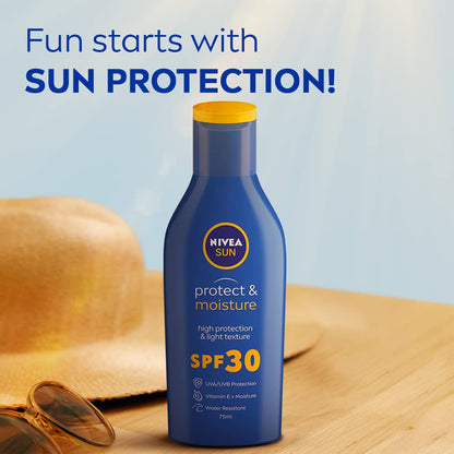 NIVEA Sun Protect SPF 30 Sunscreen 75ml - Luxury UVA/UVB Moisture Shield