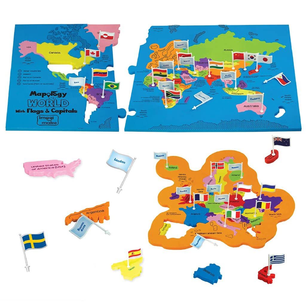 Imagimake Mapology - Monuments of The World Educational Toy and Learning Aid - Puzzles for Kids for Age 5 Years+