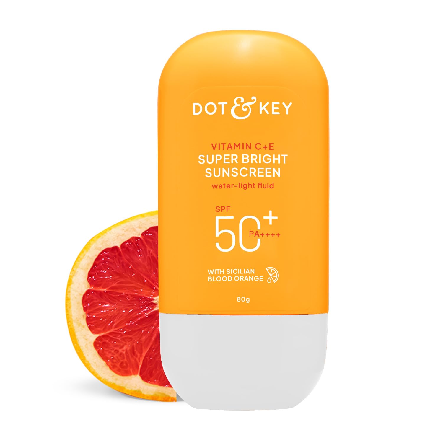 DOT & KEY Vitamin C + E Super Bright Sunscreen Spf 50 In-Vivo Tested | Water-Light,UVA/UVB & Blue Light Protection|For Even Toned & Glowing Skin|With Liquid Spf 50+++| No White Cast | For All Skin Types| 50G,Pack Of 1
