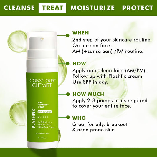 Conscious Chemist Salicylic Acid Serum 30ml for Acne & Pore Refinement