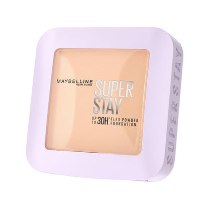 Maybelline New York Super Stay Flex Powder Foundation, 220, Full Coverage, 30H Flexible Wear, Oil-Control Transfer Proof, Waterproof & Sweatproof, 9g
