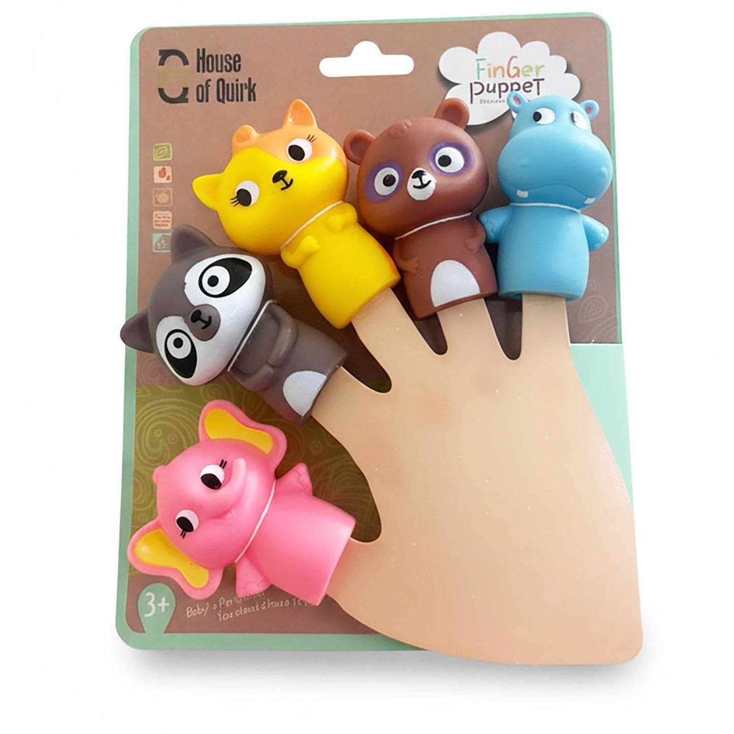 House of Quirk Animal Finger Puppets - Set of10