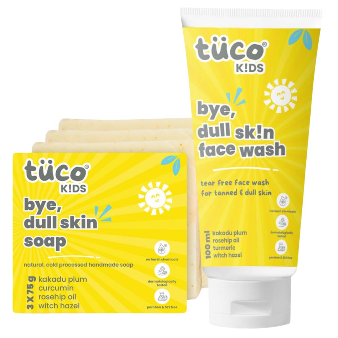 Tuco Kids Soap 6-Pack with Turmeric, Shea & Coconut, Paraben-Free, Ages 2-15