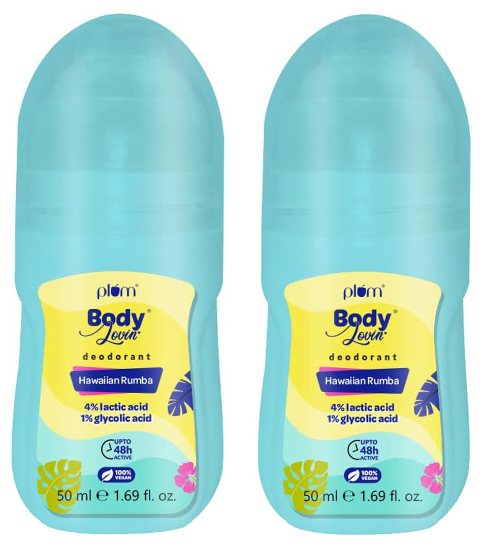 Plum Vanilla Vibes Underarm Roll-On for Women, 48H Odor Control, 50ml
